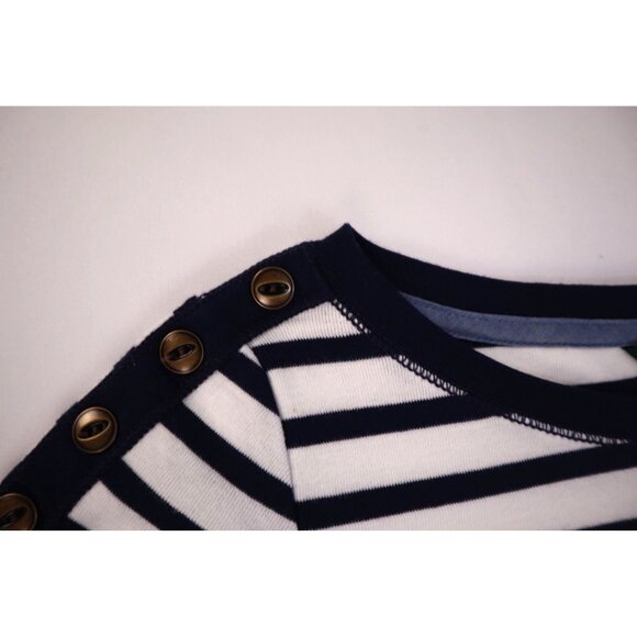 Lauren Ralph Lauren Women's Navy & White Striped T-Shirt Size Small - Picture 5 of 13